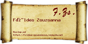 Földes Zsuzsanna névjegykártya