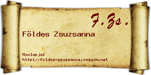 Földes Zsuzsanna névjegykártya