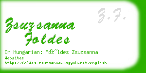 zsuzsanna foldes business card